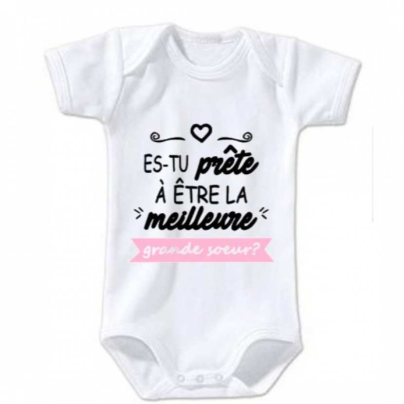 bébé garçon fan de sa grande soeur cadeau body' Body Bébé bio